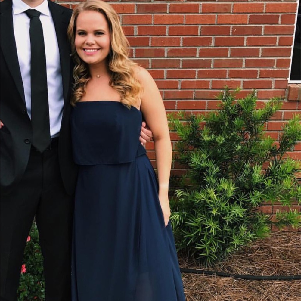 Navy blue bridesmaid dress